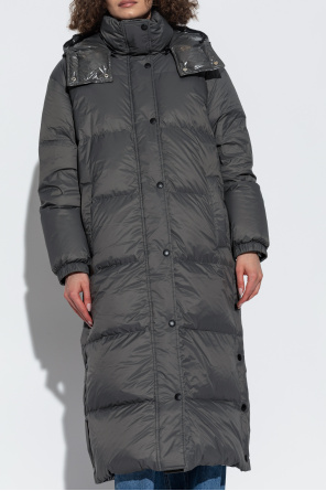 Yves Salomon Long reversible jacket with detachable hood