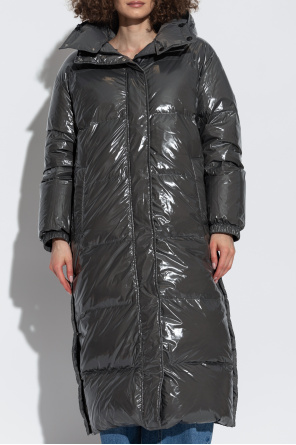 Yves Salomon Long reversible jacket with detachable hood