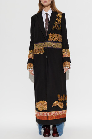 Dries Van Noten Kabát ‘Richy’ s aplikacemi
