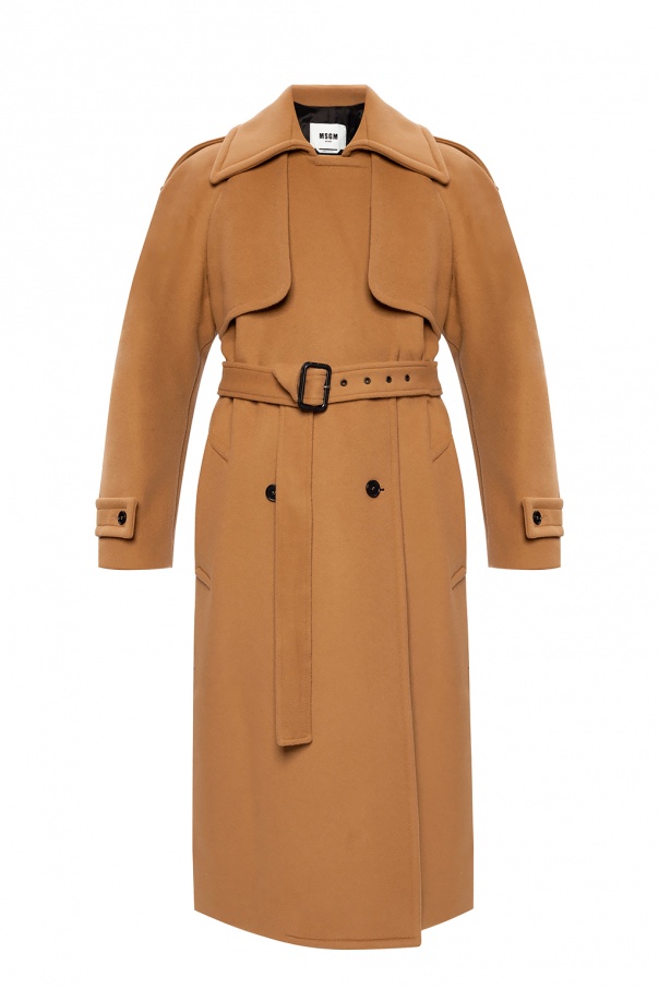 MSGM Belted wool coat