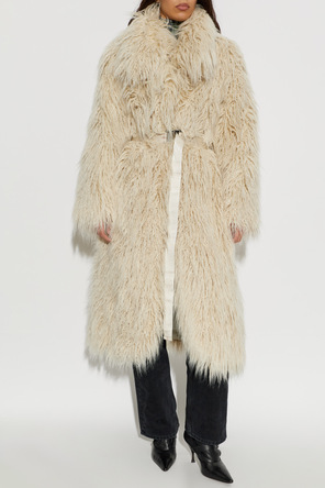 Off-White Sztuczne futro z paskiem