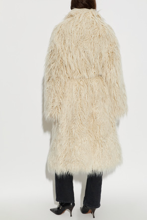 Off-White Sztuczne futro z paskiem