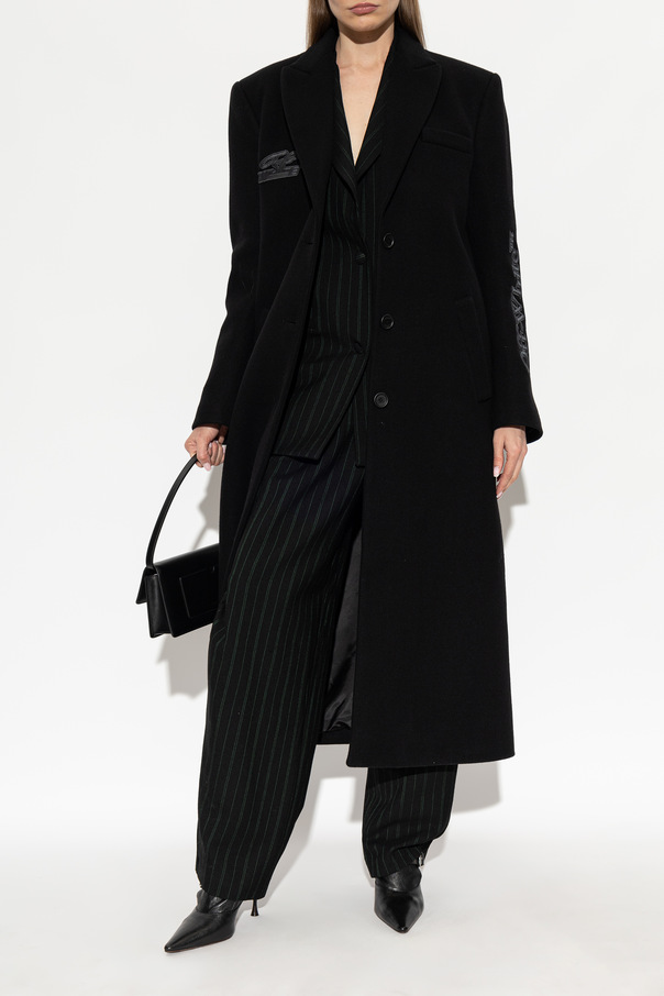 Off-White Palton din lână
