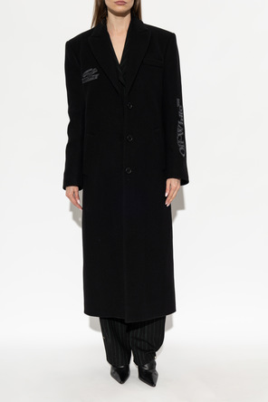 Off-White Palton din lână