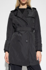 Red Valentino BLACK Trench coat with pleated back
