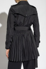 Red Valentino BLACK Trench coat with pleated back