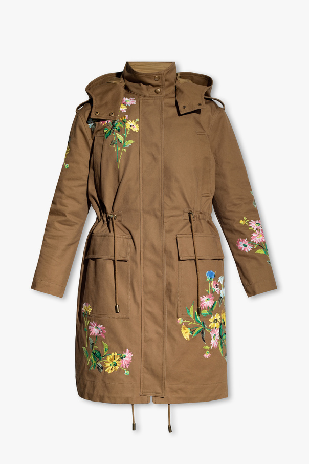 Red Valentino Embroidered parka