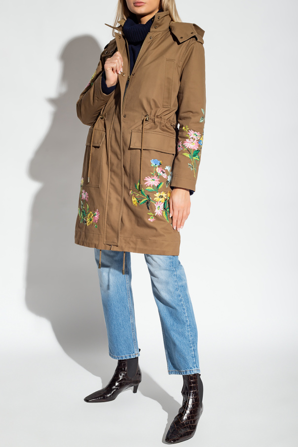 Red valentino for Embroidered parka
