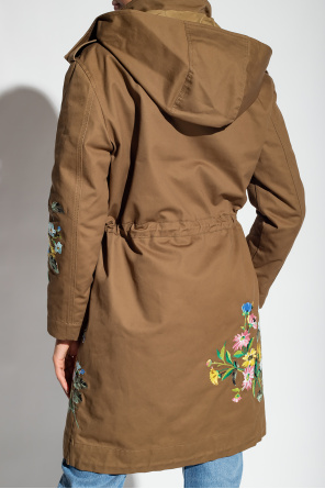Red valentino for Embroidered parka