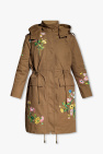 Red Valentino GREEN Embroidered parka