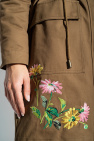 Red Valentino GREEN Embroidered parka