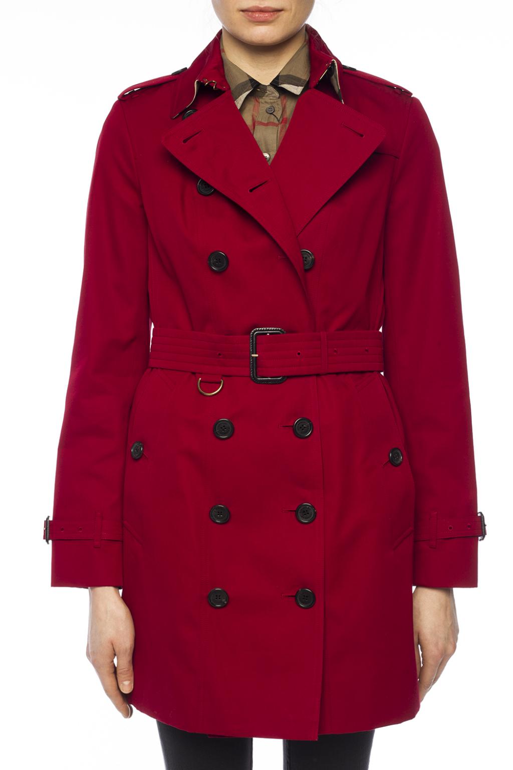 Red 'Kensington' double-breasted trench coat Burberry - Vitkac France
