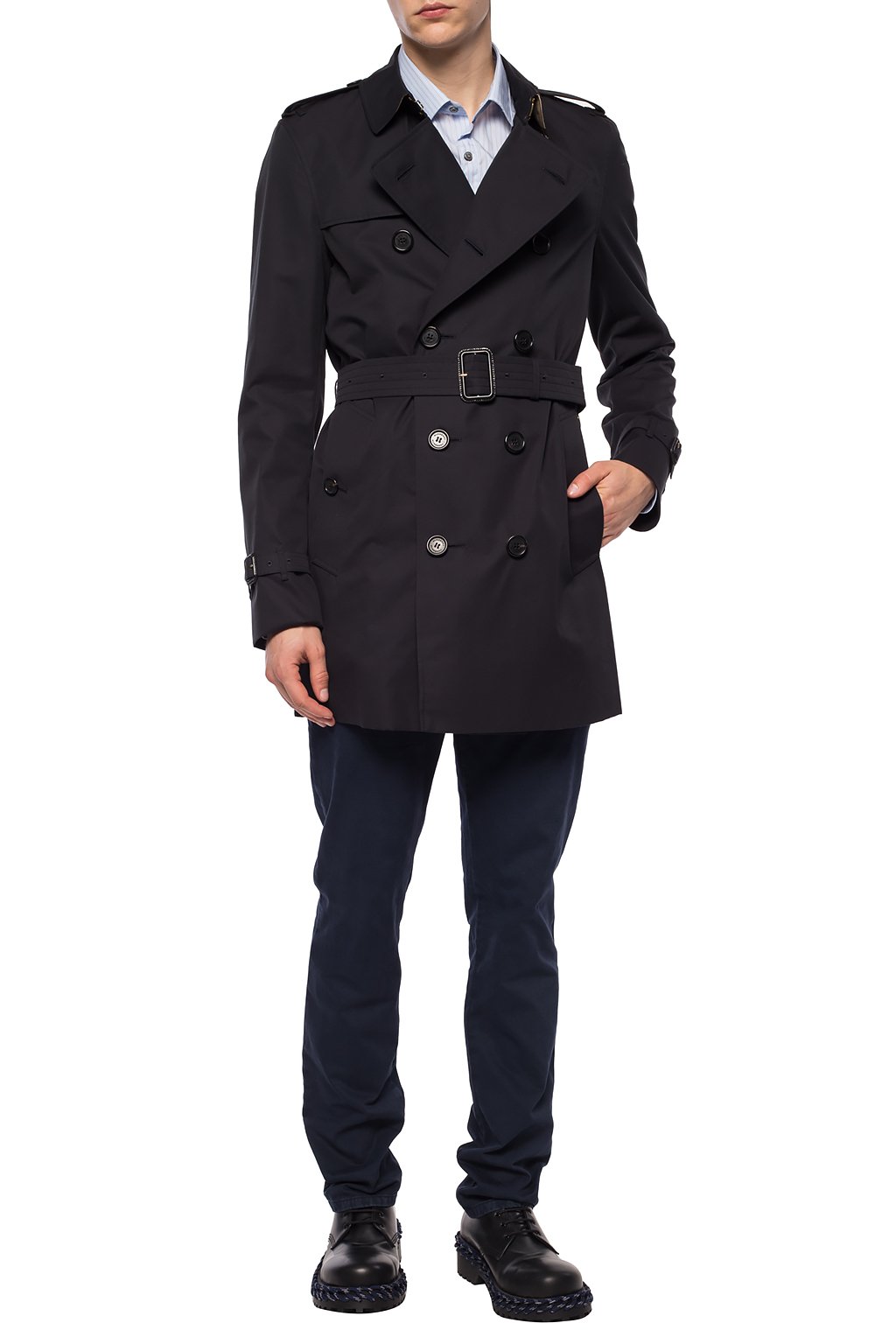 Burberry 'The Kensington' Double-Breasted Trench Coat