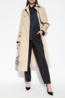 Emporio Armani beige Trench coat with logo