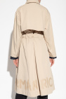 Emporio Armani beige Trench coat with logo