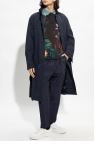 Giorgio Armani NAVY BLUE Coat with concealed hood