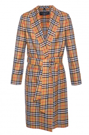 Checked gown coat od Burberry