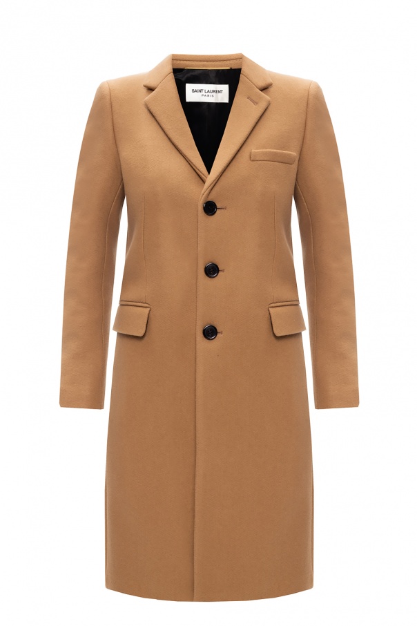 Saint Laurent Cashmere coat with notch lapels