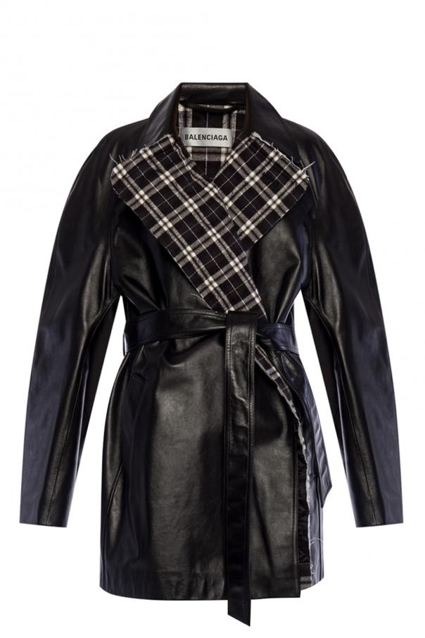 Raw Trimmed Leather Jacket Balenciaga Vitkac