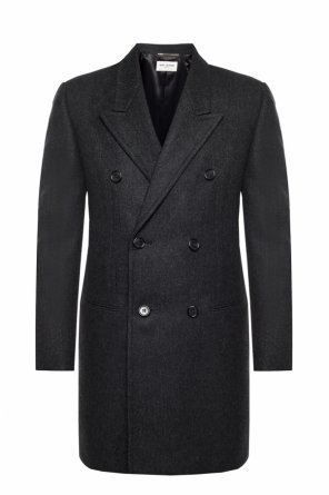 Wool coat with peak lapels od Saint Laurent
