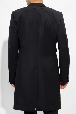 Alexander McQueen Wełniany płaszcz