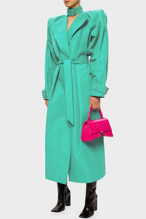 balenciaga green coat