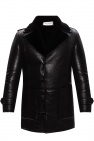 Saint Laurent BLACK Coat with fur lining