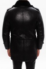 Saint Laurent BLACK Coat with fur lining