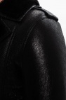 Saint Laurent BLACK Coat with fur lining