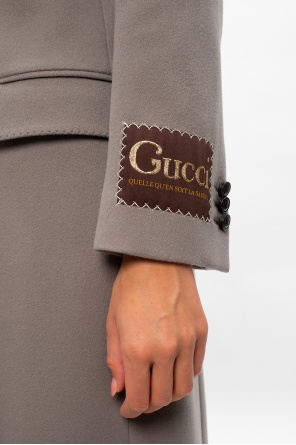 Gucci Double-breasted coat with logo