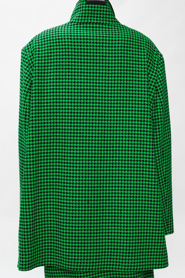 balenciaga houndstooth coat