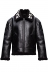Balenciaga Collared leather jacket