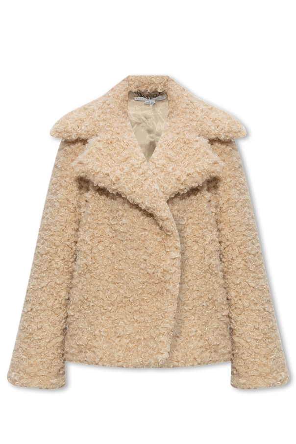 Cropped faux-fur coat od Stella McCartney