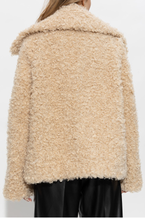 Stella McCartney Krótki futrzany płaszcz