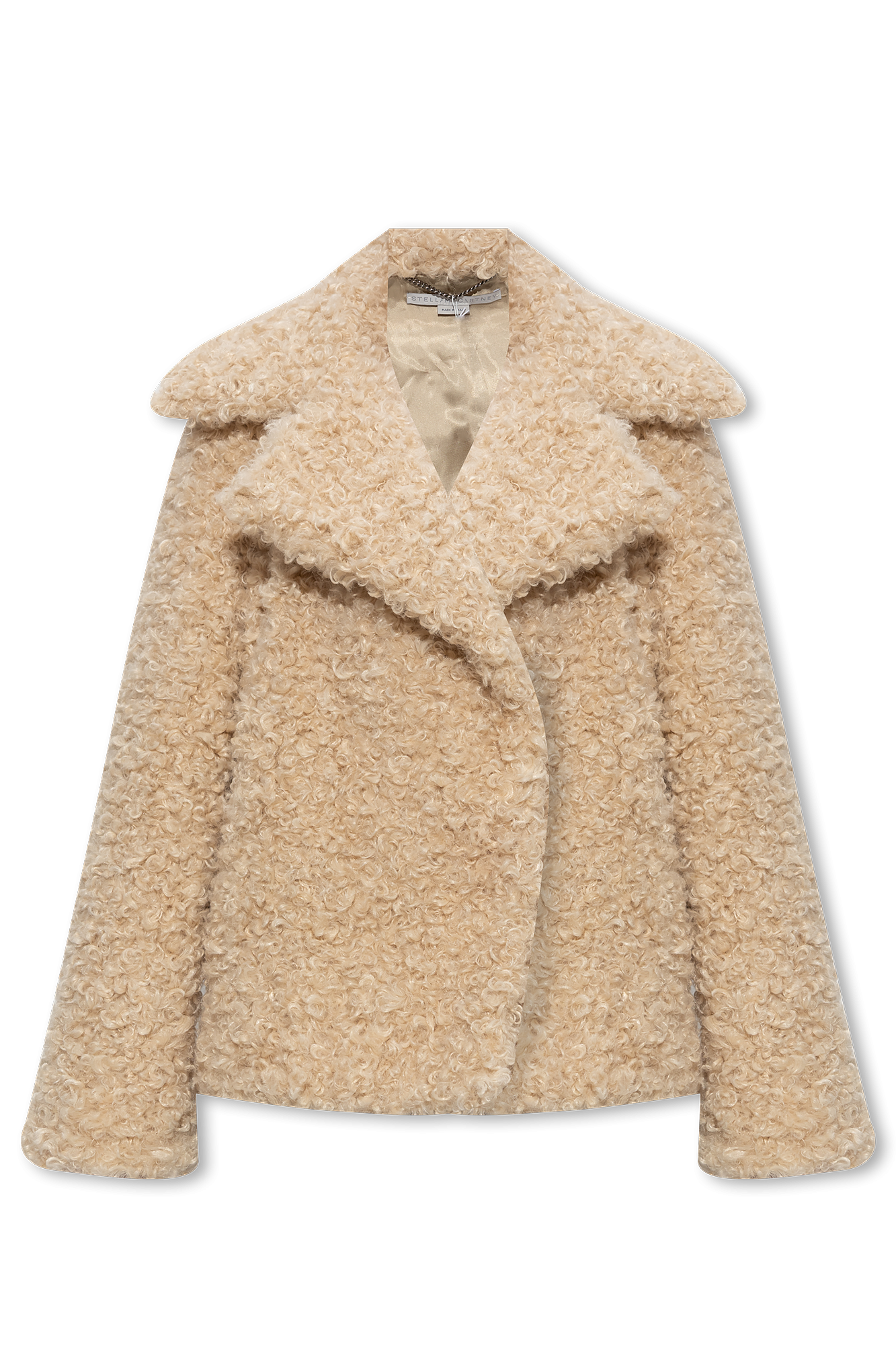 Cream Cropped faux-fur coat Stella McCartney - Vitkac Canada