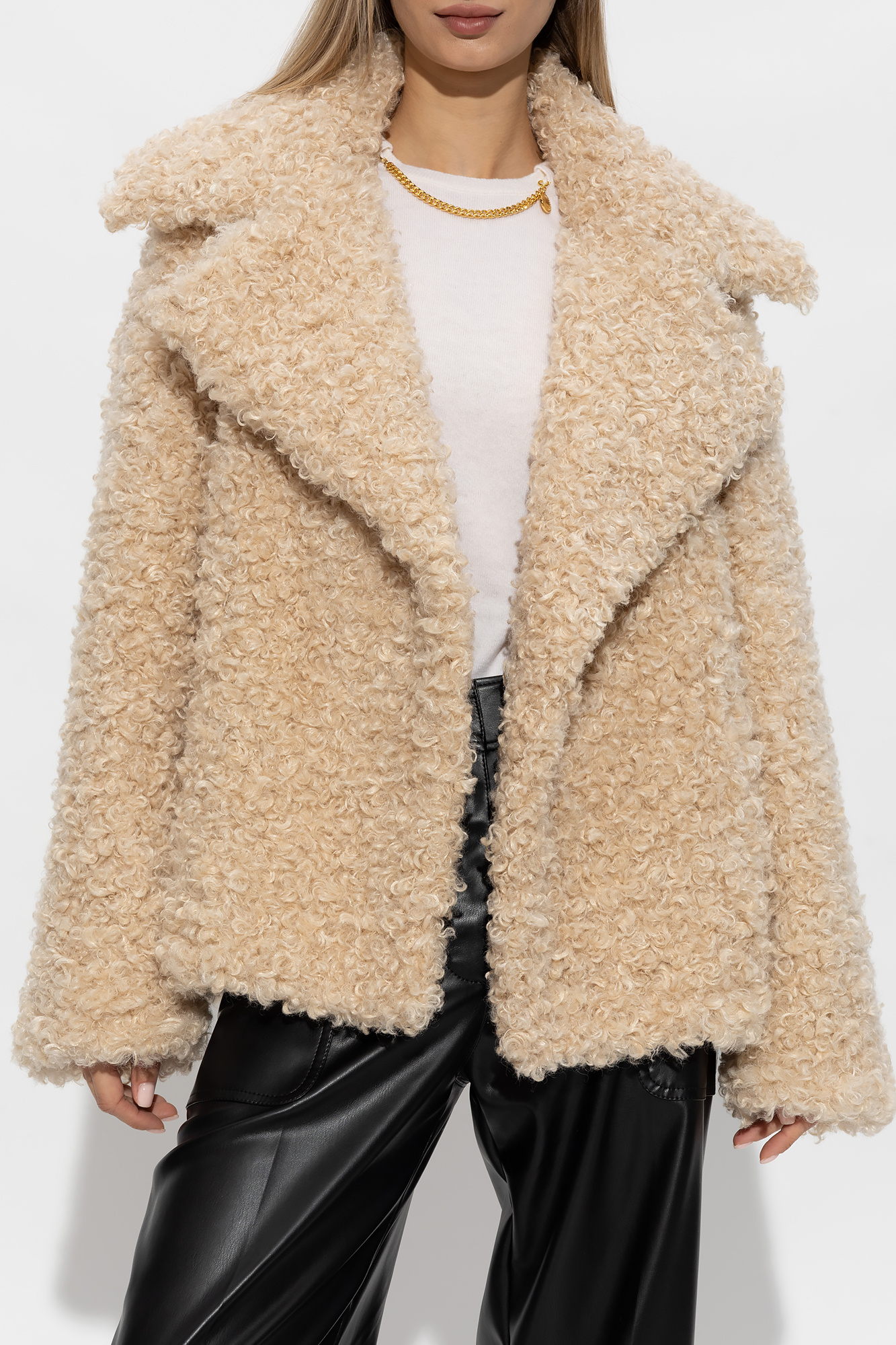 Stella McCartney Cropped faux-fur coat