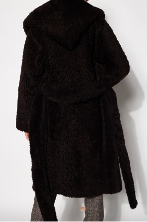 Bottega Veneta Hooded shearling coat