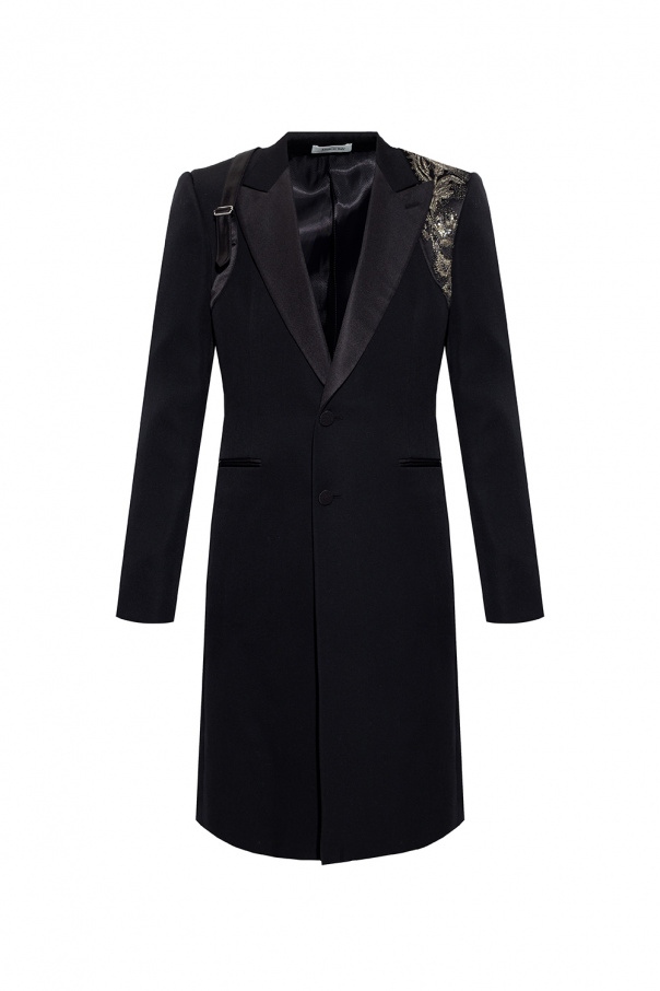 Alexander McQueen Embellished wool coat