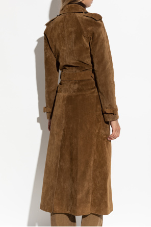 Saint Laurent Suede double-breasted coat
