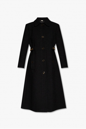 Tweed coat with belt od Gucci