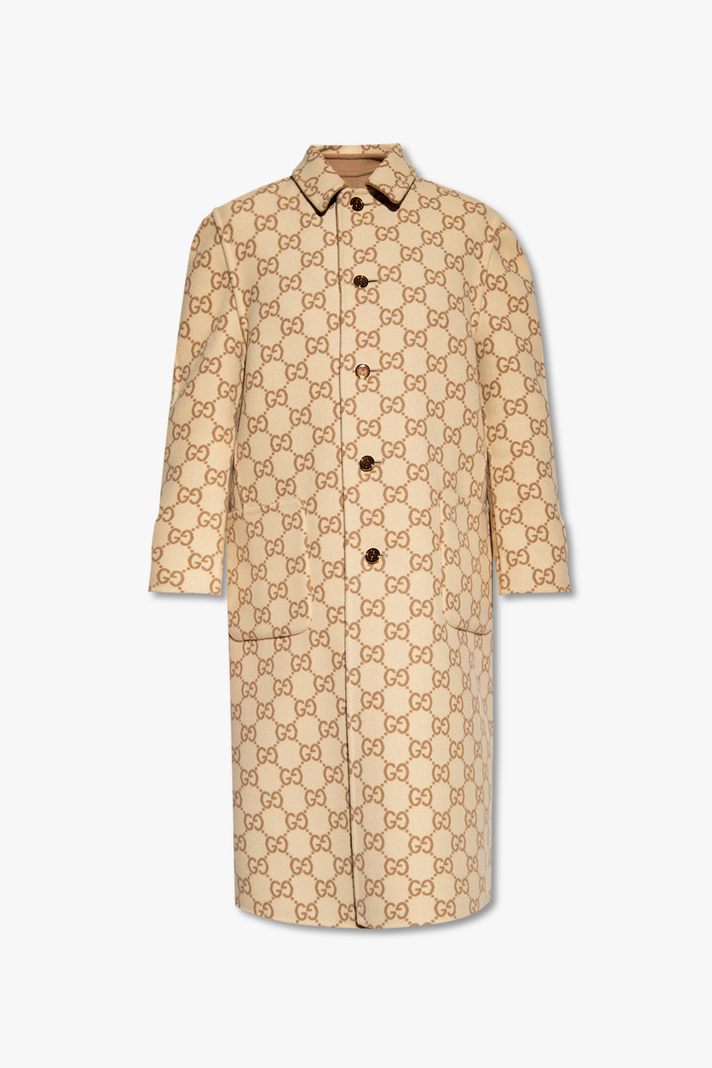 gucci Monogrammed Reversible wool coat