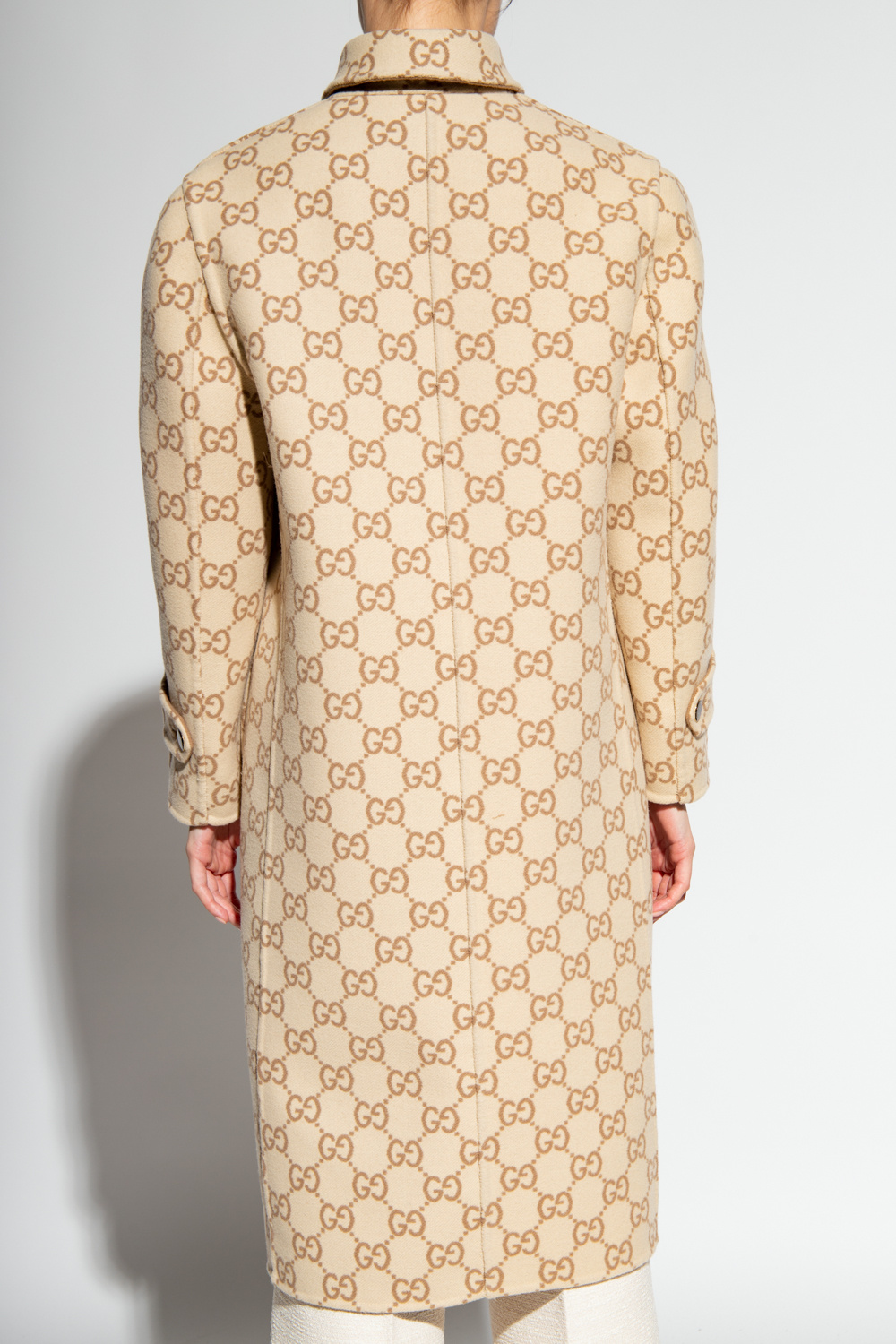 gucci Monogrammed Reversible wool coat