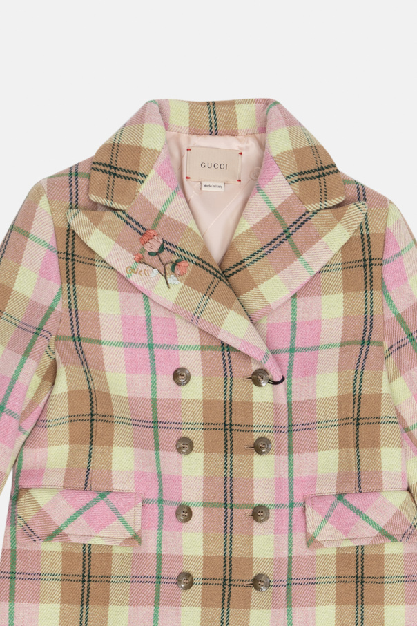 gucci Mules Kids Checked coat