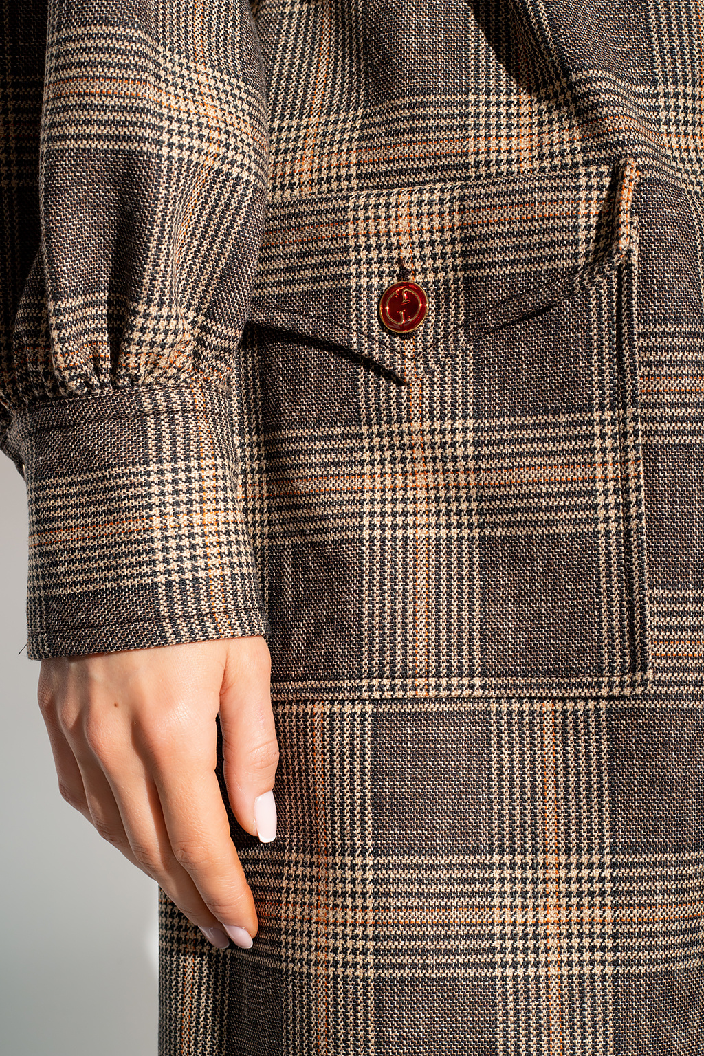 gucci season Checked coat