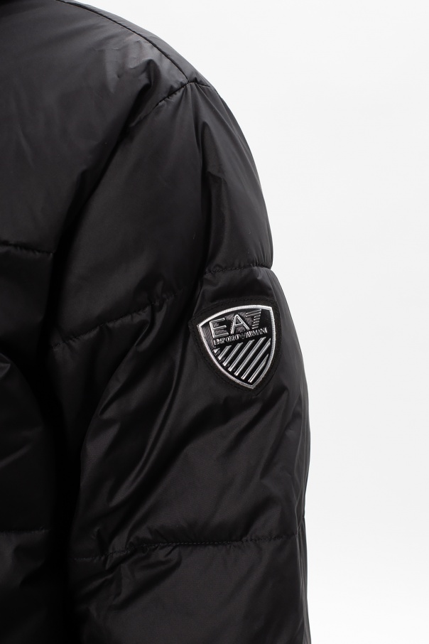 Emporio Armani Logo-embellished Puffer Jacket in Black for Men