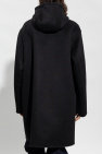 Bottega Veneta BLACK Hooded wool coat