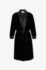 Saint Laurent contrast-trim mid-length coat