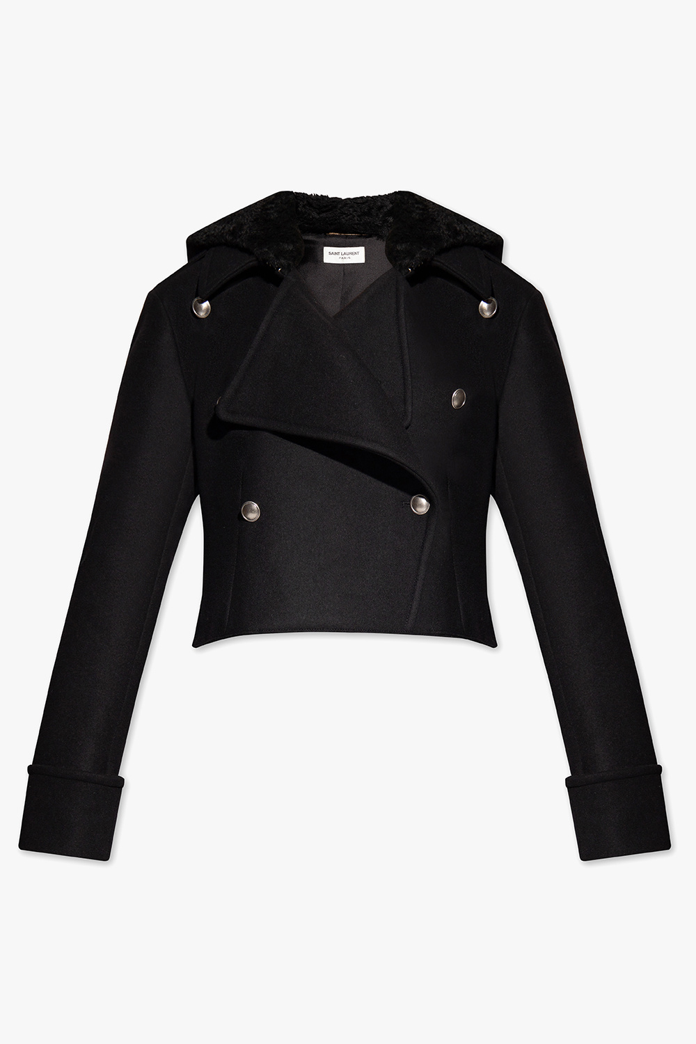 Saint Laurent Short jacket with fur collar