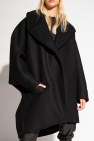 Saint Laurent BLACK Wool oversize coat