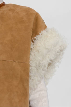 Gucci Short-sleeved shearling coat